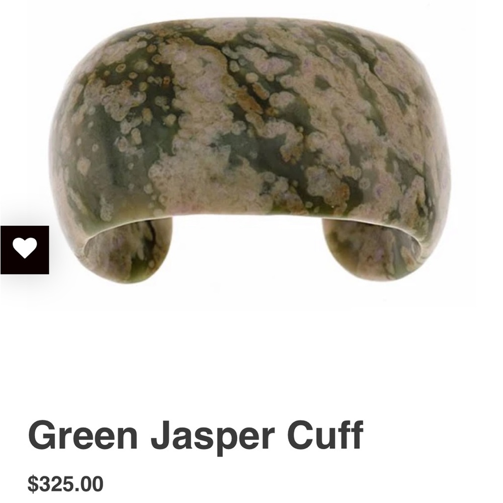 Green Jasper Stone Cuff Bracelet